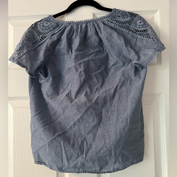 Blouse - cotton, blueish gray, GAP - Picture 5 of 6